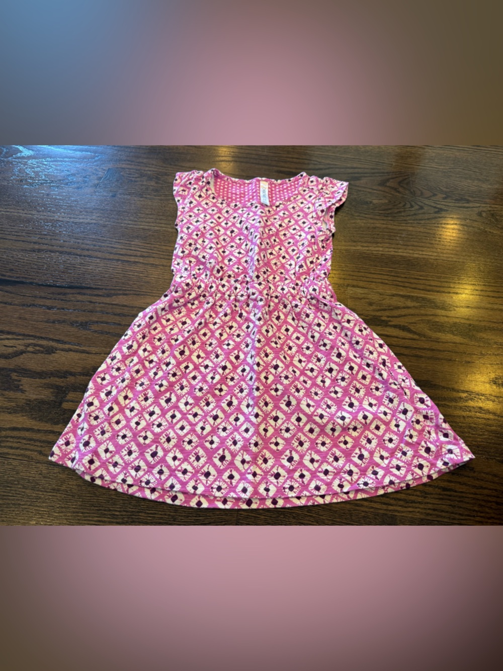 Cherokee Pink Patterned Girls Dress